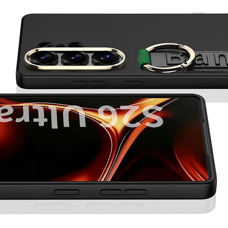 GKK For Samsung Galaxy S26 Ultra Case with Silicone Hand Band Hard PC Phone Back Cover - Titanium Grey