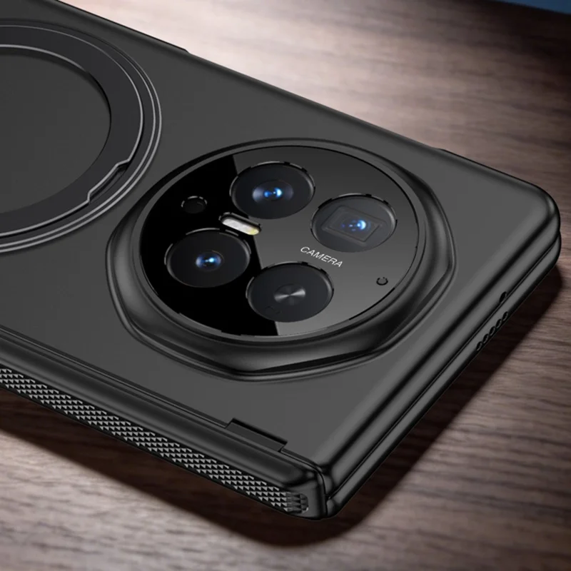 GKK für Honor Magic V6 5G Hülle Ständer Magnetische Scharnierabdeckung PC-Handyhülle mit HD-Schutzfolie – Schwarz