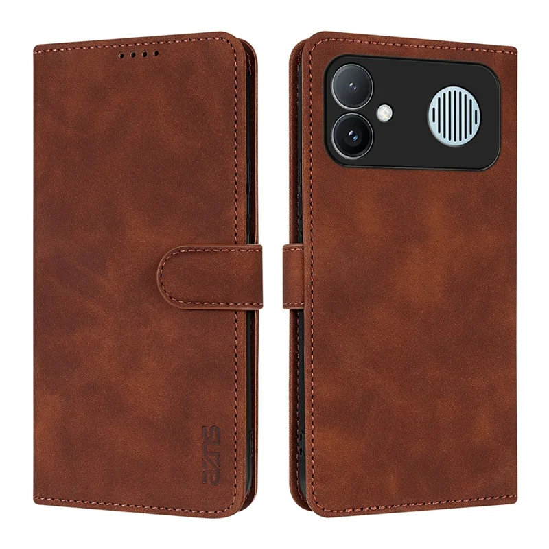 AZNS For Xiaomi Redmi K90 Max 5G Case PU Leather Wallet Phone Cover - Brown