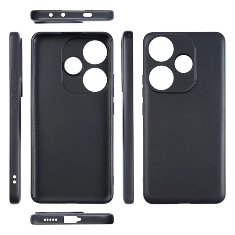 Bulk Purchasing For Xiaomi Redmi Turbo 3 5G  /  Poco F6 5G Case Precise Cutouts 1.2mm TPU Matte Phone Cover - Black