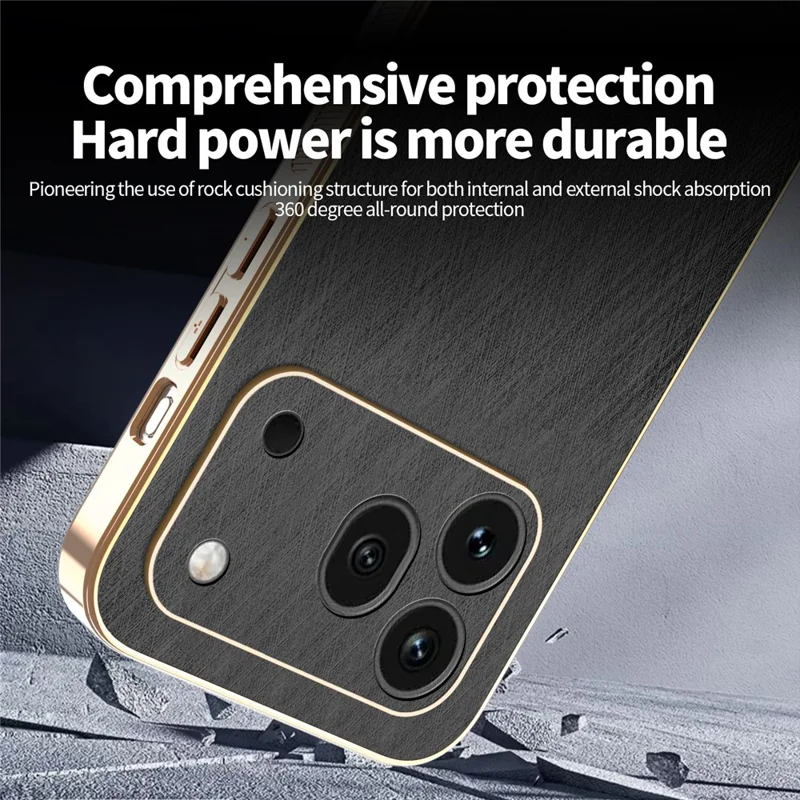 KADEM Custodia per Honor 600 Pro 5G Rivestimento Elettrolitico Design in Tessuto Effetto Seta in PU + TPU Protezione Posteriore per Telefono - Nero