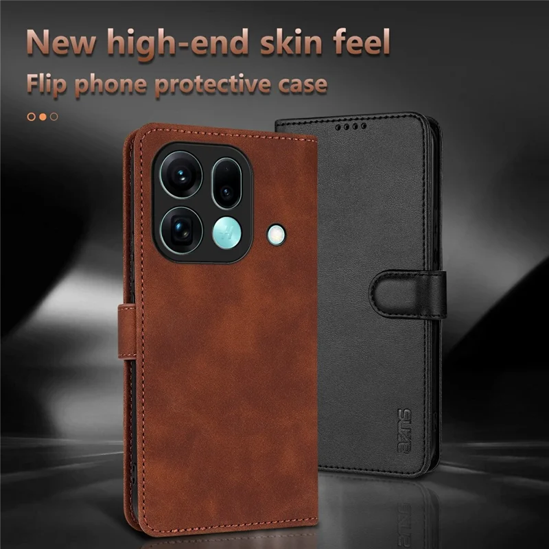 AZNS til Oppo Find X9s Pro 5G taske af kunstlæder med wallet - Brun