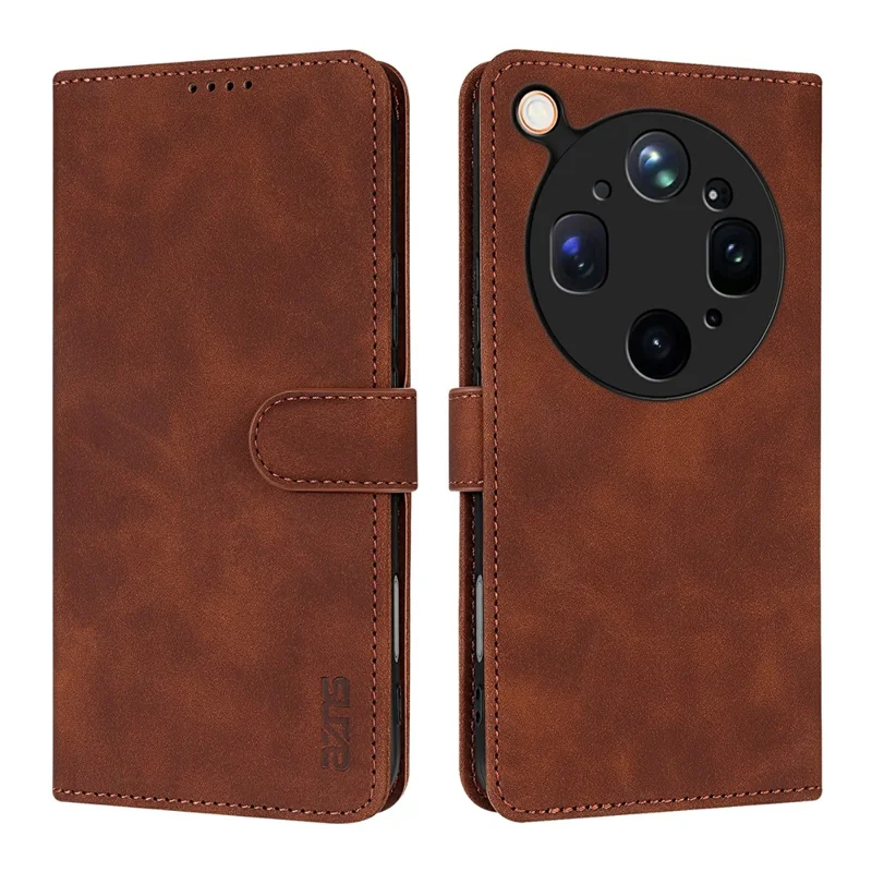 AZNS For Oppo Find X9 Ultra 5G Case PU Leather Wallet Phone Cover - Brown