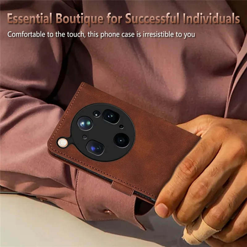 AZNS For Oppo Find X9 Ultra 5G Case PU Leather Wallet Phone Cover - Brown