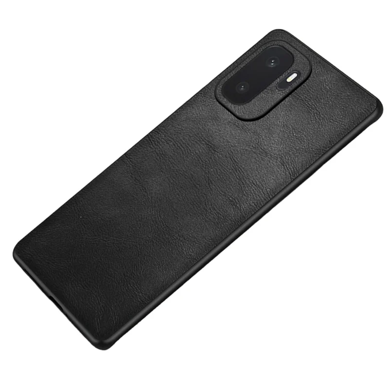 For OnePlus Ace 6 Ultra 5G Case Retro Leather Coated PC + TPU Phone Cover - Black
