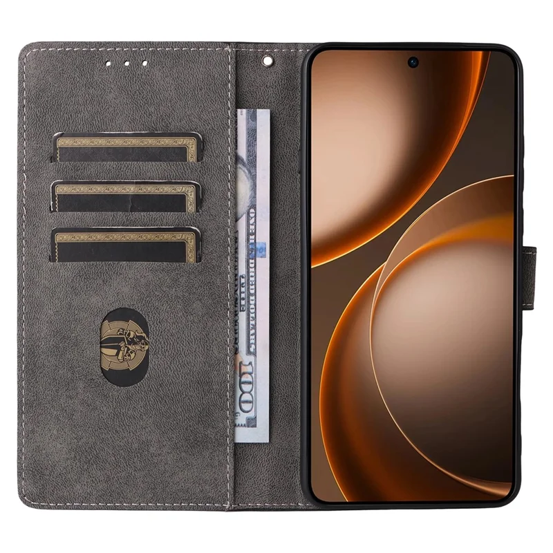 Til Oppo Find X9 Ultra 5G Case Wallet RFID-blokerende PU-læder telefonbeslag med stand og stropper - Sort