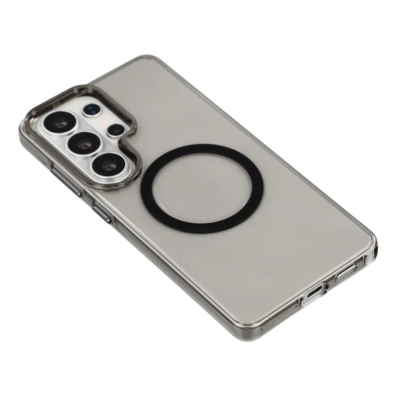JAUCASE لجهاز Samsung Galaxy S26 Ultra غطاء مغناطيسي مع زر تحكم باللمس الذكي - أسود شفاف