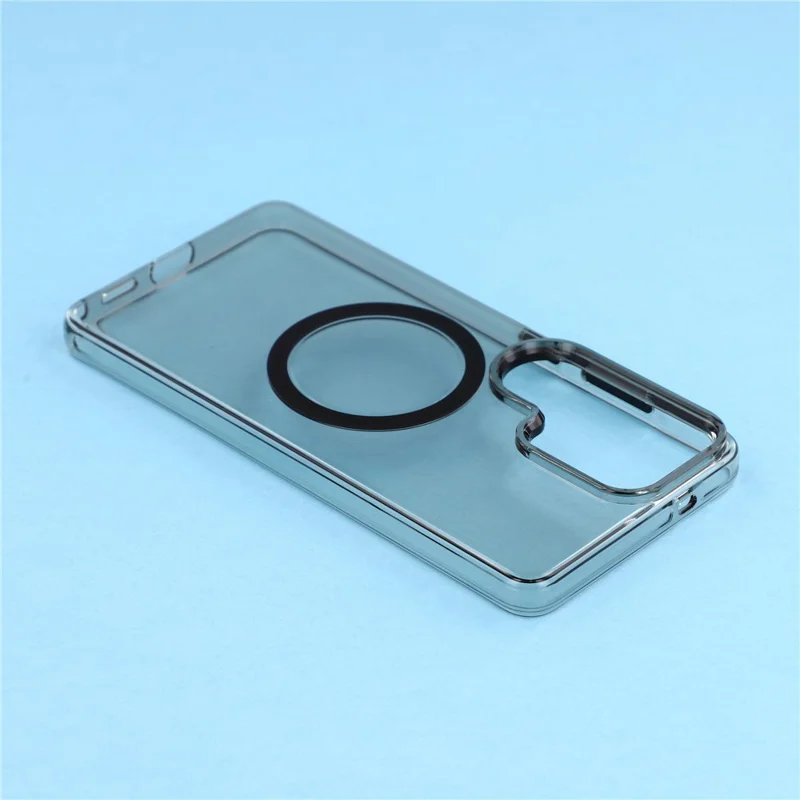 JAUCASE لجهاز Samsung Galaxy S26 Ultra غطاء مغناطيسي مع زر تحكم باللمس الذكي - أسود شفاف