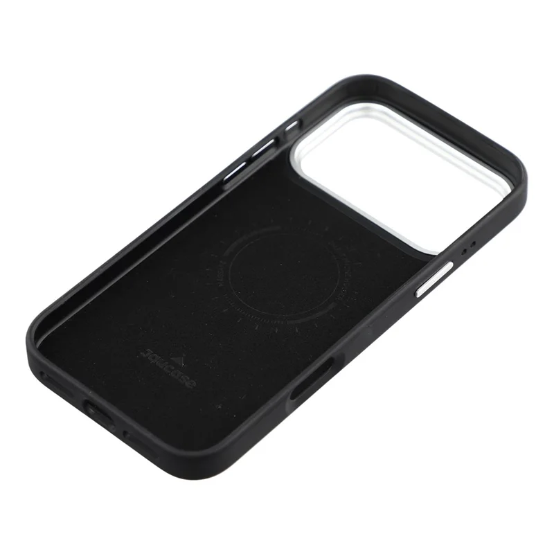 JAUCASE لهاتف iPhone 17 Pro Max غطاء مغناطيسي مرصع بالكريستال بتصميم نمط أربع أوراق على شكل كlover غطاء الهاتف - أسود