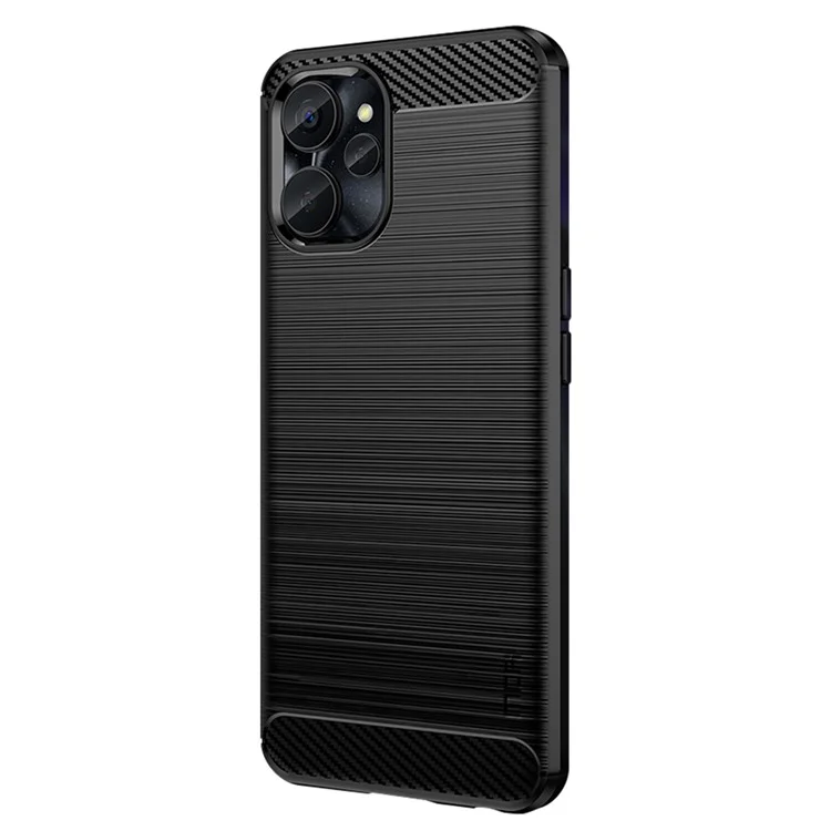 Mofi JK TPU Serie-1 Für Realme 9i 5G / Realme 10 5G TPU -hülle, Carbon Faser Gebürstete Telefon Zurück - Schwarz