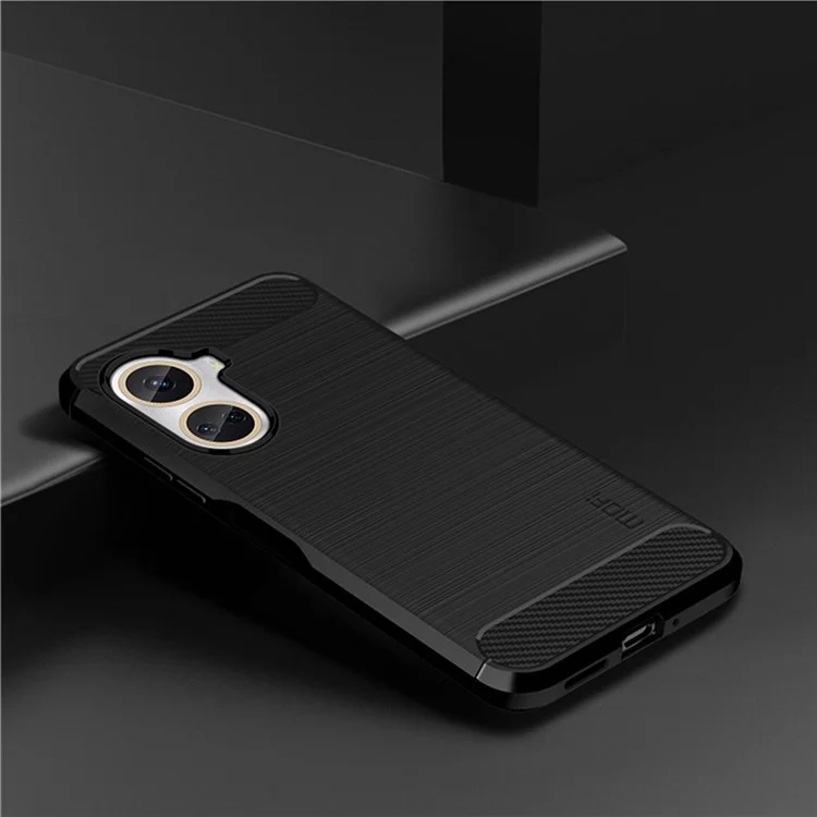 MOFI JK TPU-Serie-1 für Huawei nova 10 SE 4G TPU-Hülle, Kohlefaser-gebürstete Schutzhülle Handyhülle - Schwarz