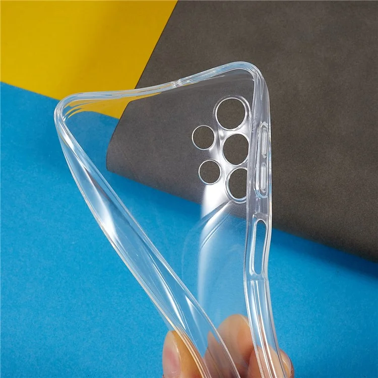 For Samsung Galaxy A32 4G (EU Version) HD Clear TPU Case 1.5mm Thickened Anti-drop Phone Back Cover