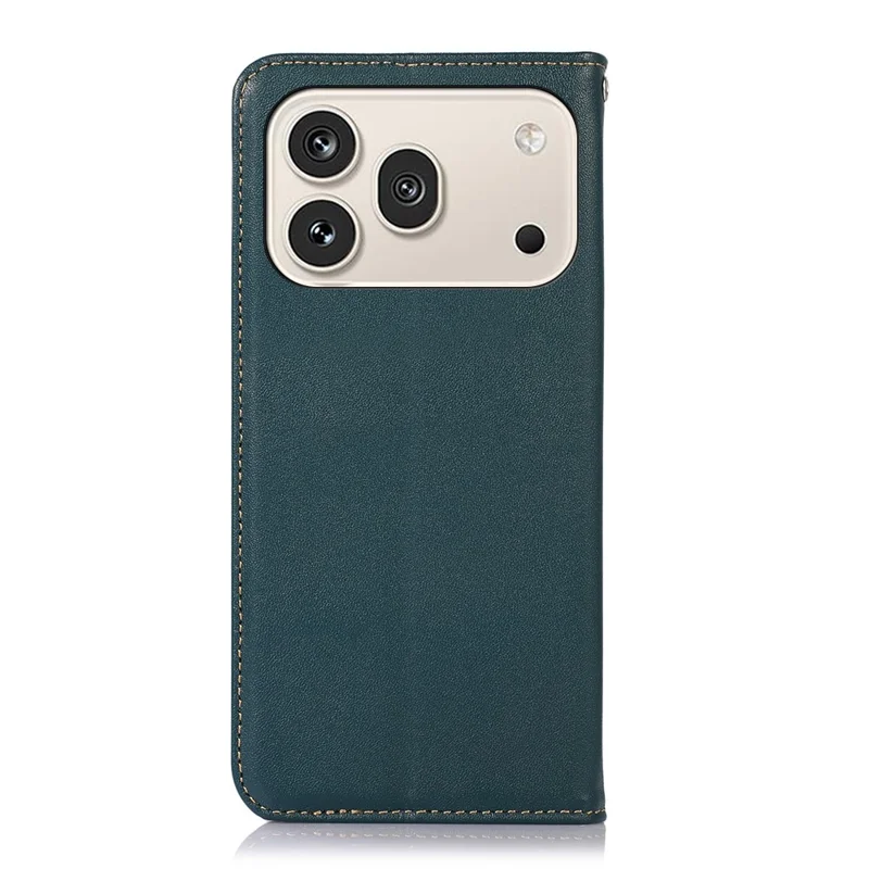 KHAZNEH For Honor 600 Pro 5G Case Wallet Genuine Cow Leather Phone Cover Nappa Texture - Green
