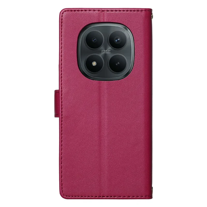 For Xiaomi Redmi Note 15 Pro 4G (Global) Case Adorable Cat Pattern PU Leather Wallet Phone Cover with Wrist Strap - Rose