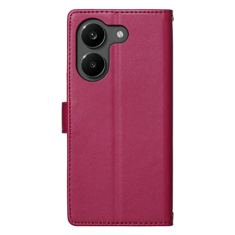For Xiaomi Poco X8 Pro 5G Case Adorable Cat Pattern PU Leather Wallet Phone Cover with Wrist Strap - Rose