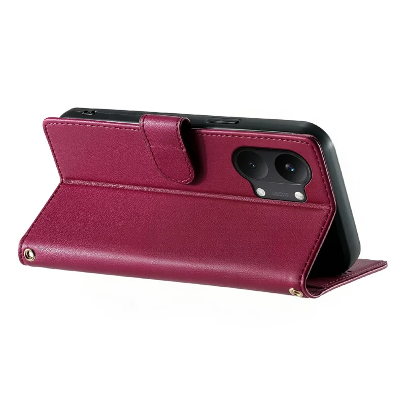 For Xiaomi Poco X8 Pro Max 5G Case Adorable Cat Pattern PU Leather Wallet Phone Cover with Wrist Strap - Rose