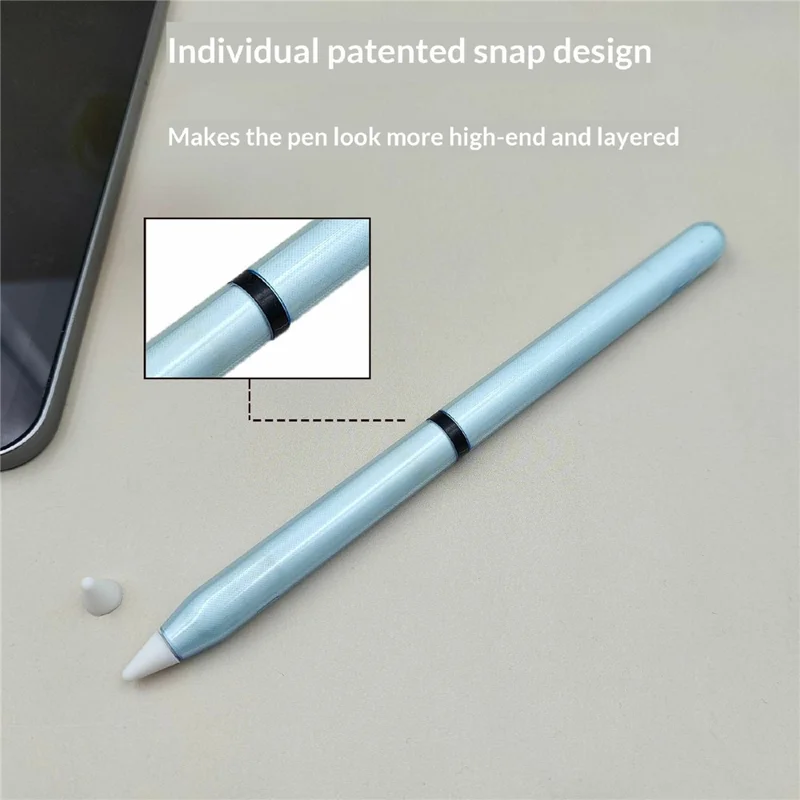 For Apple Pencil Pro  /  Pencil (2nd Generation) TPU Case Ultra-thin Stylus Pen Protective Cover with Silicone Nib Caps - Pink