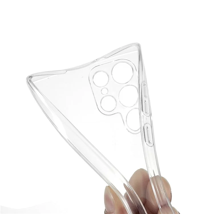Case de Téléphone Épaissie de 1,5 mm Pour Samsung Galaxy S22 Ultra 5G, Super Transparent Couvercle de Téléphone Flexible TPU Shel