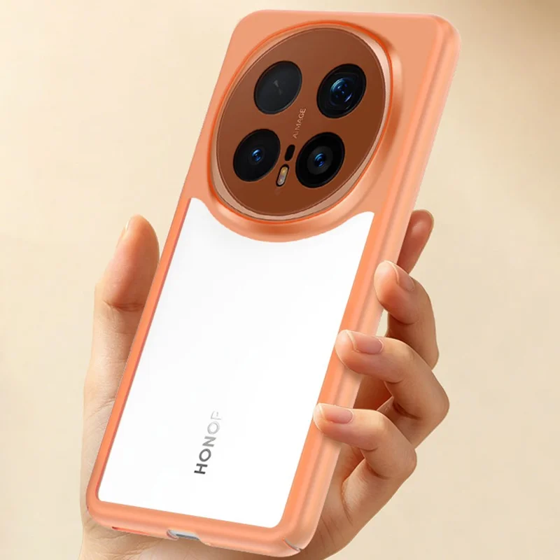 For Honor Magic8 5G Case Hollow Heat Dissipation PC Bumper Phone Cover - Orange