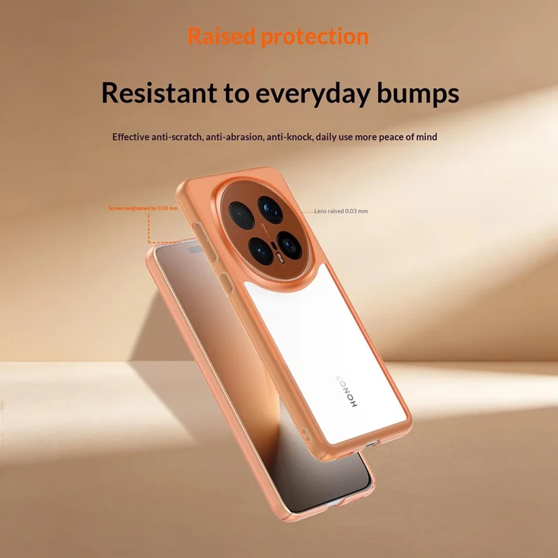 For Honor Magic8 5G Case Hollow Heat Dissipation PC Bumper Phone Cover - Orange
