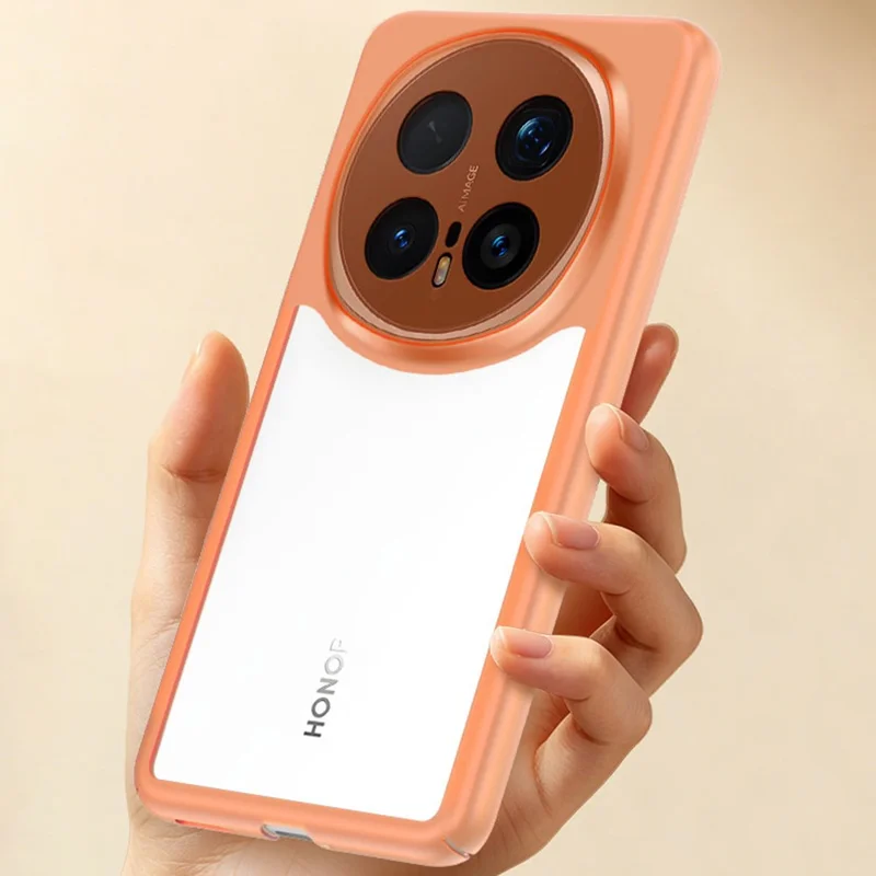 For Honor Magic8 Pro 5G Case Hollow Heat Dissipation PC Bumper Phone Cover - Orange