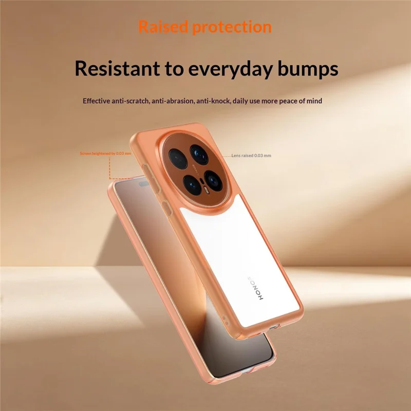 For Honor Magic8 Pro 5G Case Hollow Heat Dissipation PC Bumper Phone Cover - Orange