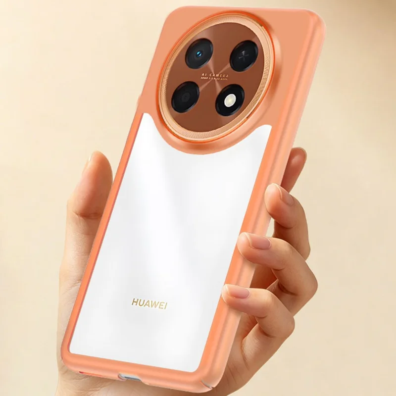 For Huawei Enjoy 90 Pro Max Case Hollow Heat Dissipation PC Bumper Phone Cover - Orange