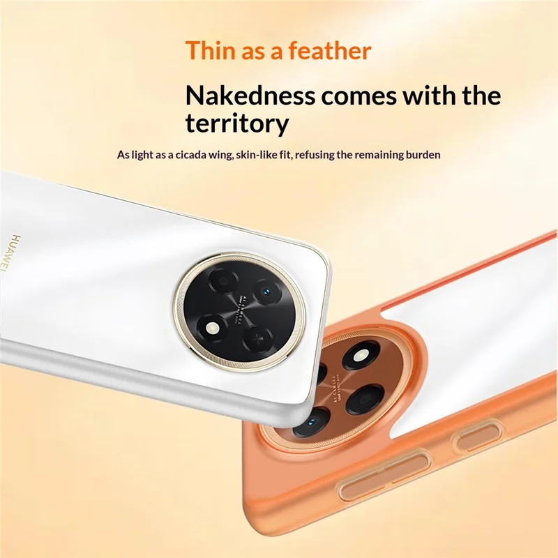For Huawei Enjoy 90 Pro Max Case Hollow Heat Dissipation PC Bumper Phone Cover - Orange