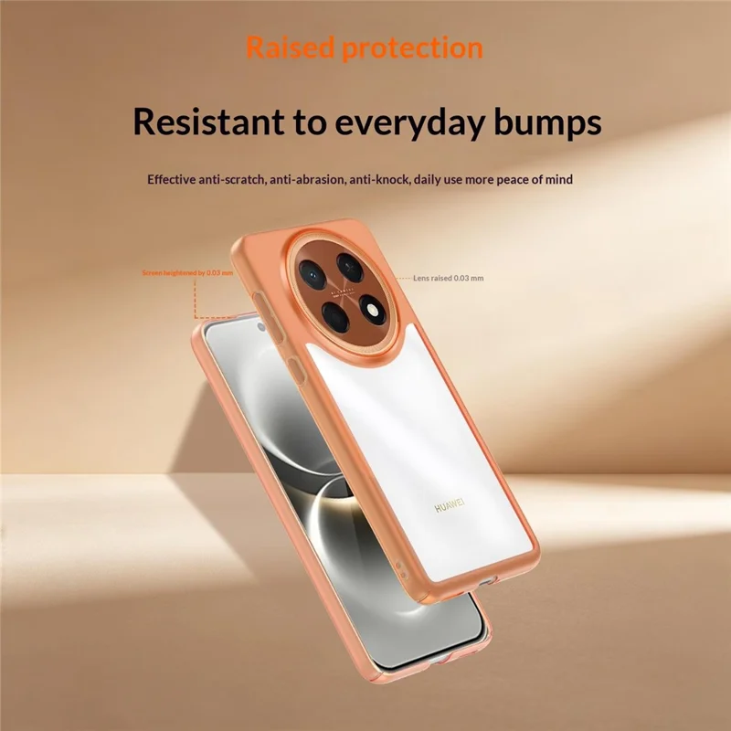 For Huawei Enjoy 90 Pro Max Case Hollow Heat Dissipation PC Bumper Phone Cover - Orange