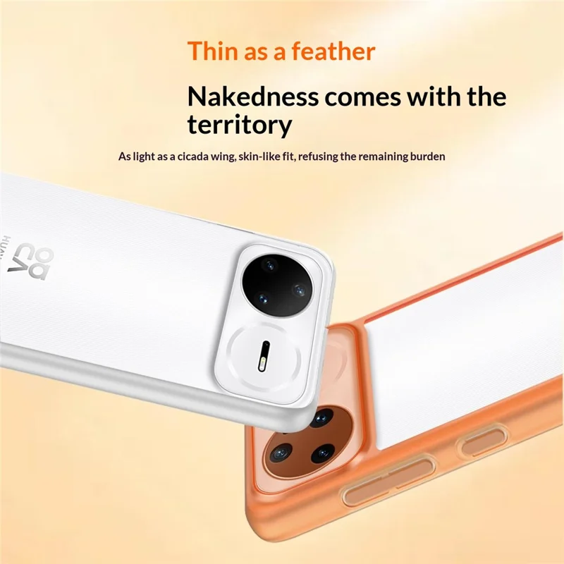 For Huawei nova 15 Pro 5G Case Hollow Heat Dissipation PC Bumper Phone Cover - Orange