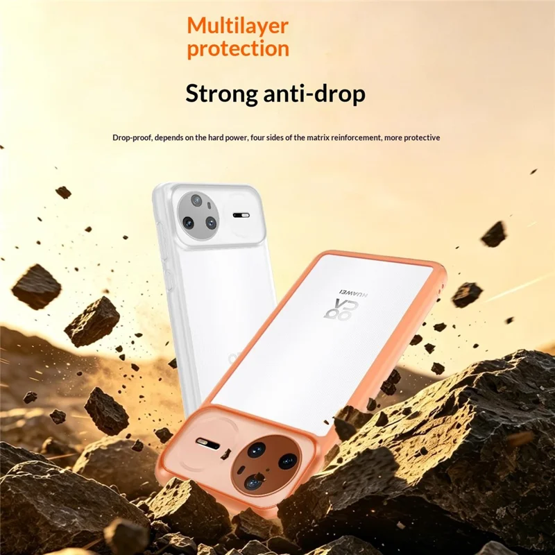 For Huawei nova 15 Pro 5G Case Hollow Heat Dissipation PC Bumper Phone Cover - Orange