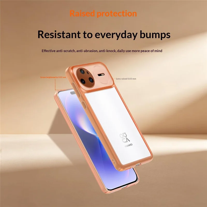 For Huawei nova 15 Pro 5G Case Hollow Heat Dissipation PC Bumper Phone Cover - Orange