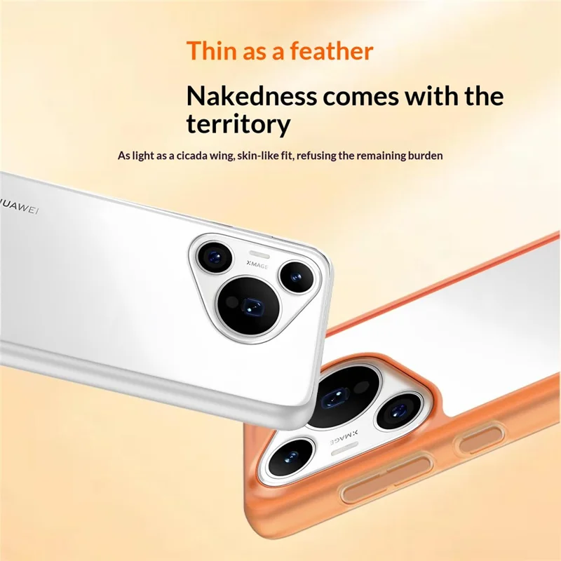 For Huawei Pura 90 Pro Max Case Hollow Heat Dissipation PC Bumper Phone Cover - Orange