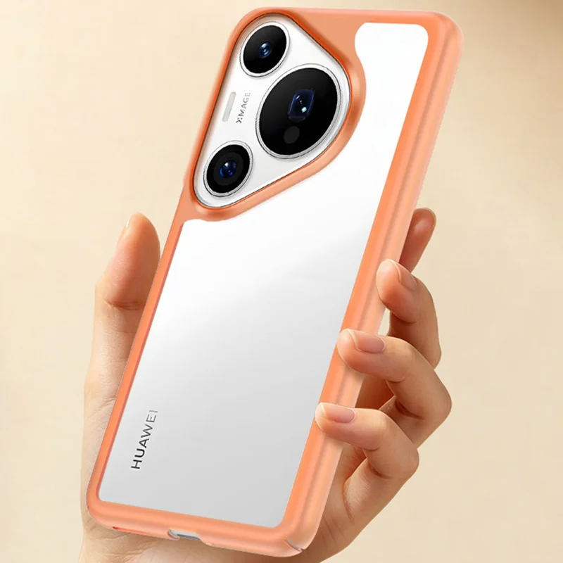 For Huawei Pura 90 Case Hollow Heat Dissipation PC Bumper Phone Cover - Orange