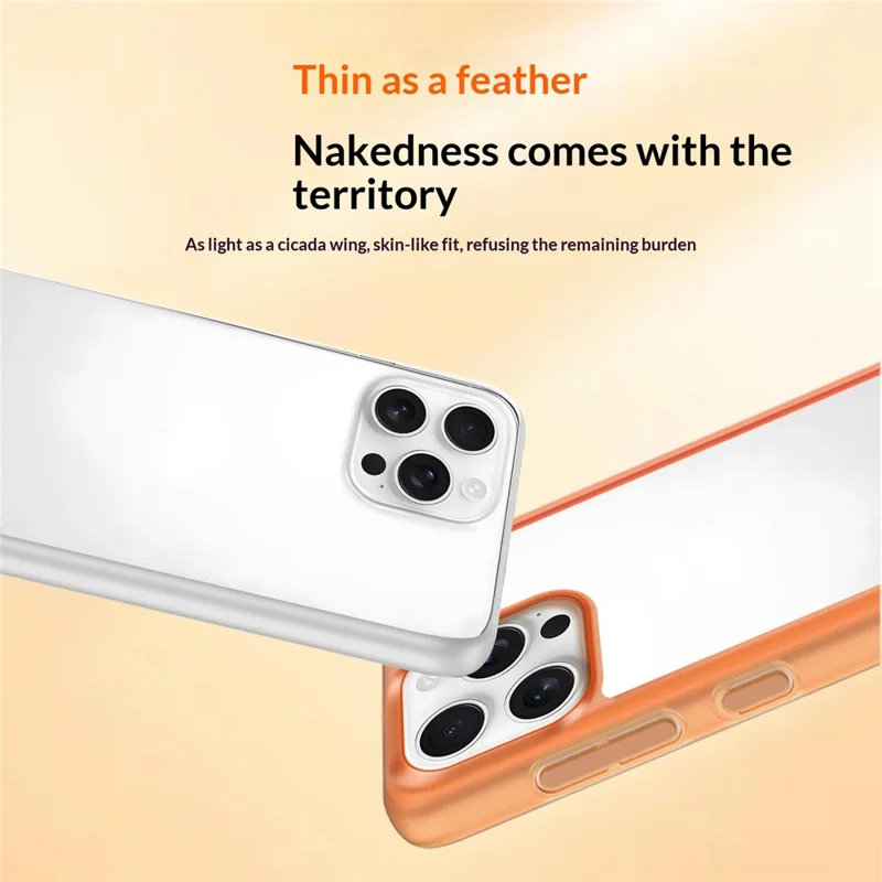 Coque pour iPhone 13 Pro, pare-chocs PC avec dissipation de chaleur creuse - Orange