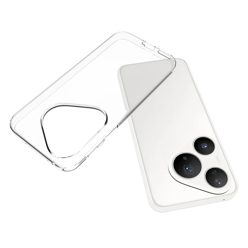 10 pièces / pack pour Huawei Pura 90 Pro coque sans empreinte, housse de protection en TPU - transparente