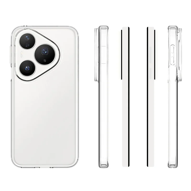10 pièces / pack pour Huawei Pura 90 Pro coque sans empreinte, housse de protection en TPU - transparente