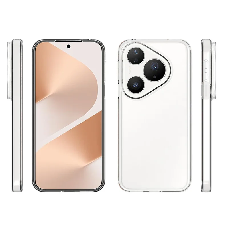 10 pièces / pack pour Huawei Pura 90 Pro coque sans empreinte, housse de protection en TPU - transparente