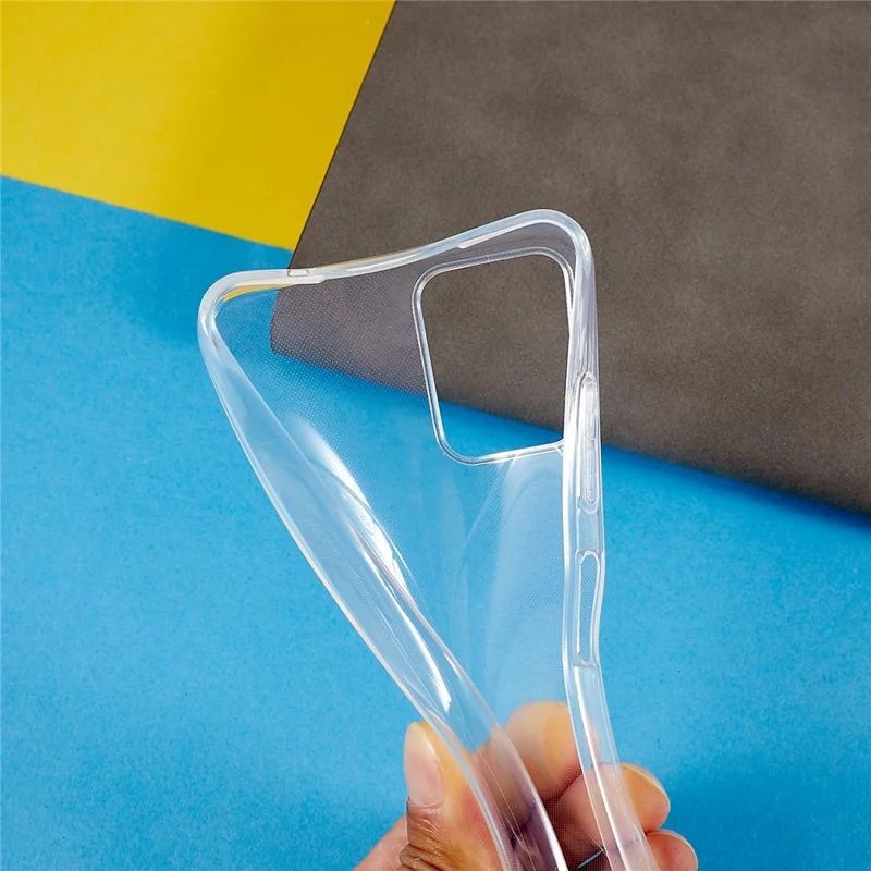 For T-Mobile REVVL 6 Pro 5G 5G / Telekom T Phone Pro 5G / T-Mobile T Phone Pro 5G Soft TPU Drop-Proof Phone Case Shockproof Anti-Scratch Back Cover - Transparent