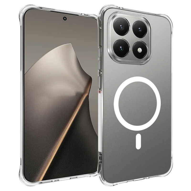 Bulk Purchasing for Xiaomi 15T Magnetic Case TPU Anti-drop Phone Back Cover - Transparent