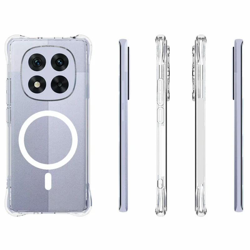 Bulk Purchasing for Xiaomi Redmi Note 14 Pro 4G Magnetic Case TPU Anti-drop Phone Back Cover - Transparent