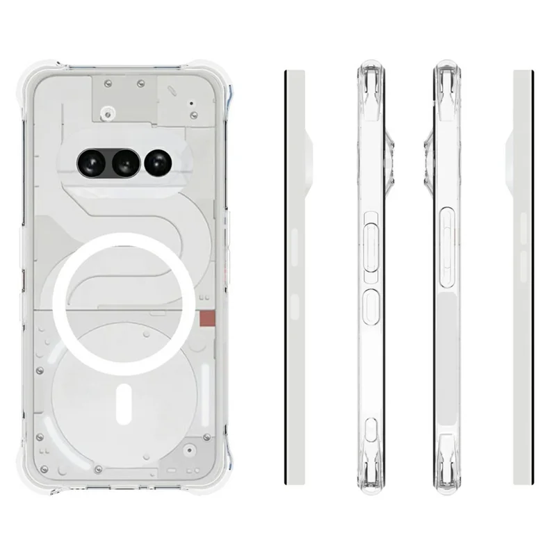 Bulk Purchasing for Nothing Phone (3a) Magnetic Case TPU Anti-drop Phone Back Cover - Transparent