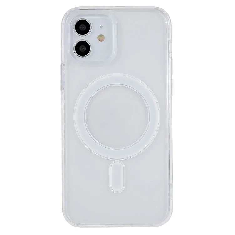 For iPhone 12 / 12 Pro 6.1 inch Hard Acrylic Soft TPU Case Compatible with MagSafe Crystal Clear Cell Phone Cover