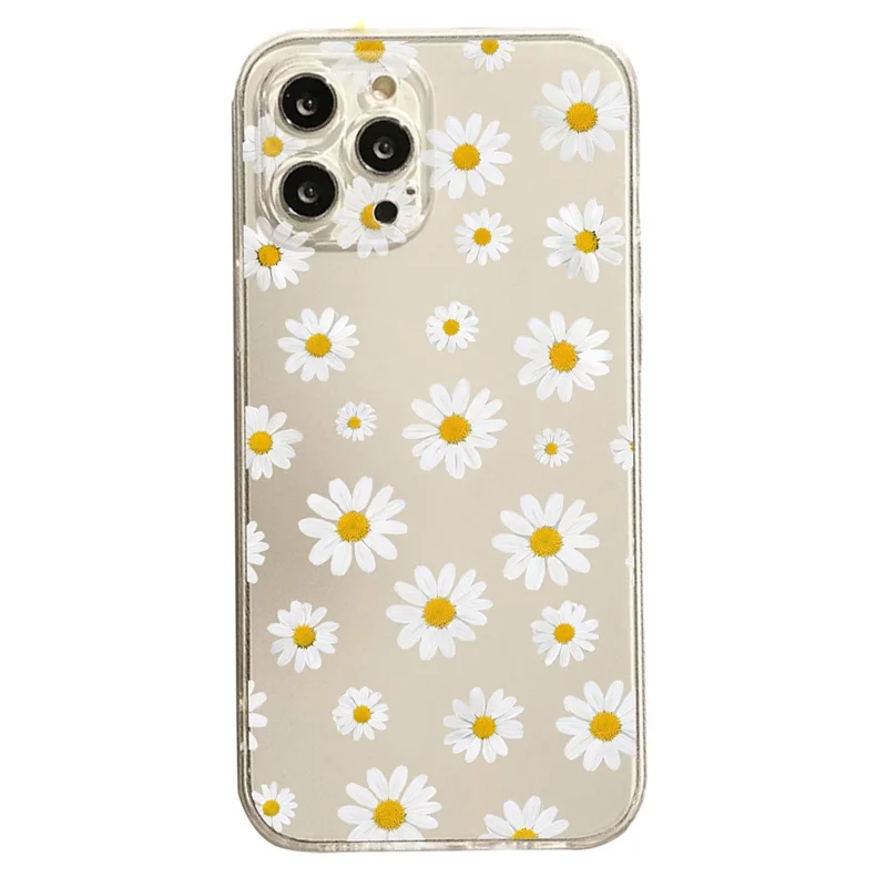 För iPhone 17 Pro Max Skal med Däckros Mönster Transparent TPU Telefon Bakdäck - Transparent