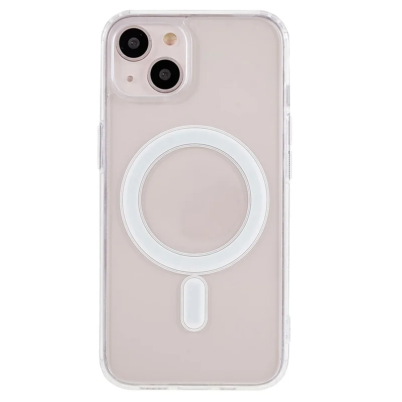 Funda transparente para iPhone 13 mini de 5,4 pulgadas, funda protectora de TPU de marco acrílico a prueba de golpes compatible con MagSafe