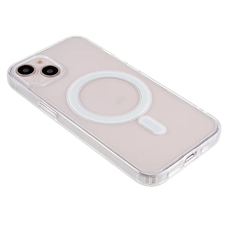 Funda transparente para iPhone 13 mini de 5,4 pulgadas, funda protectora de TPU de marco acrílico a prueba de golpes compatible con MagSafe