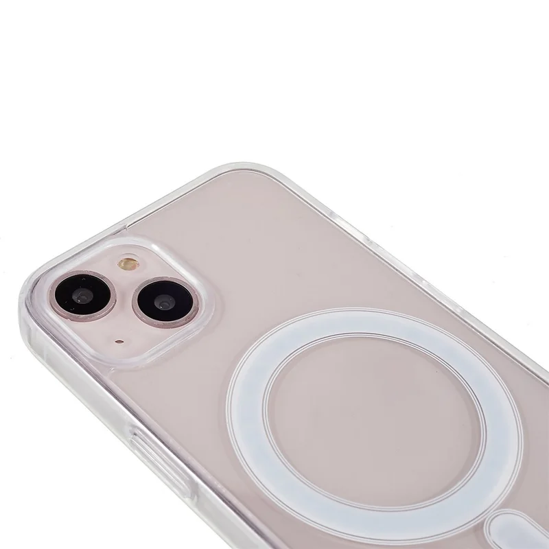 Funda transparente para iPhone 13 mini de 5,4 pulgadas, funda protectora de TPU de marco acrílico a prueba de golpes compatible con MagSafe