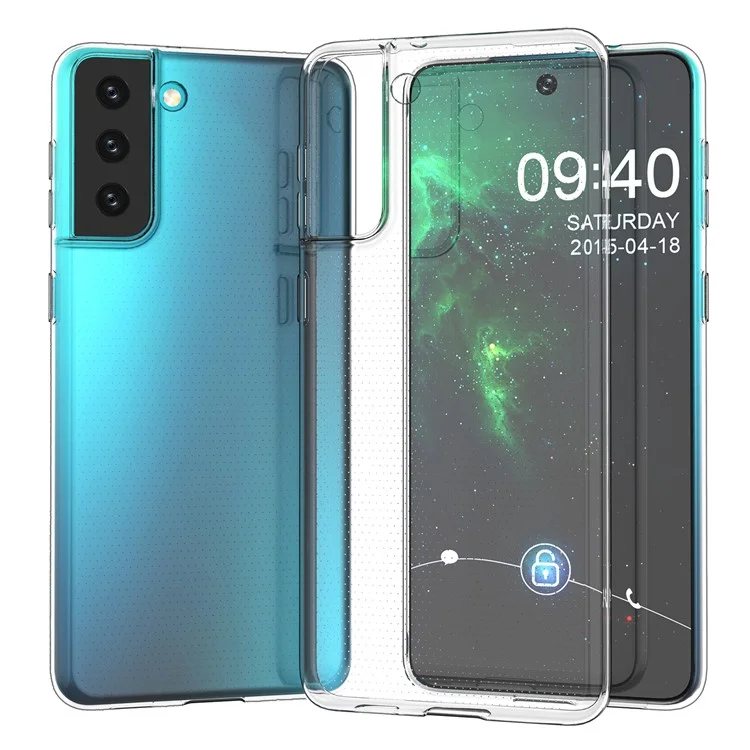 Back Case for Samsung Galaxy S21+ 5G, 1.5mm Thicken HD Clear Phone Cover Soft TPU Protective Shell
