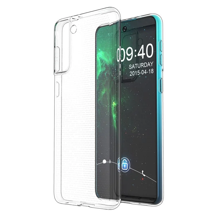 Back Case for Samsung Galaxy S21+ 5G, 1.5mm Thicken HD Clear Phone Cover Soft TPU Protective Shell