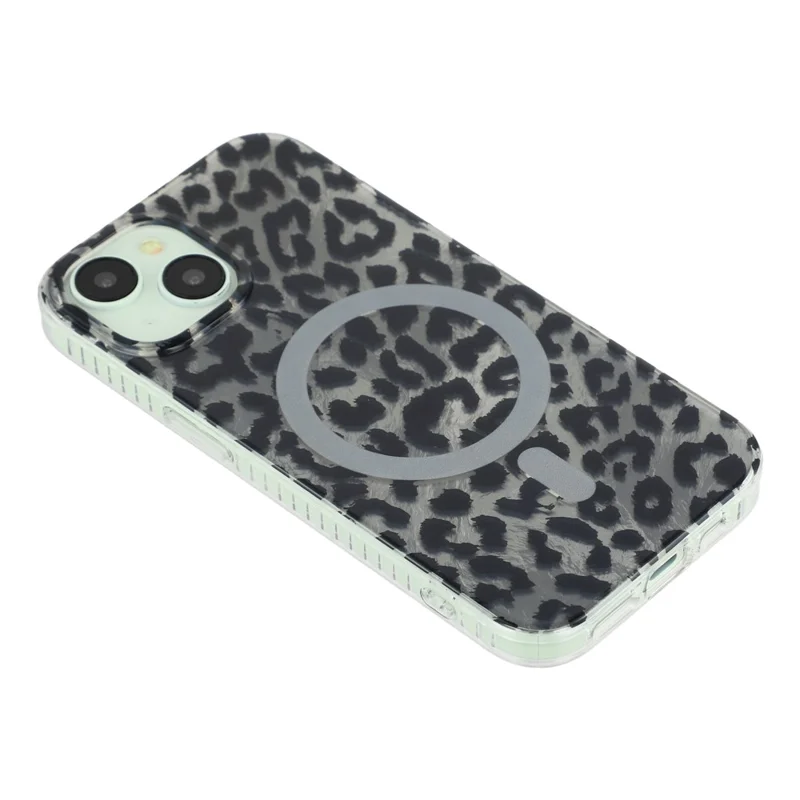 Für iPhone 15 Hülle kompatibel mit MagSafe IMD Leopardenmuster TPU PC Handyhülle - Style C